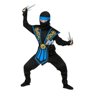 Kombat Ninja Blå Børnekostume