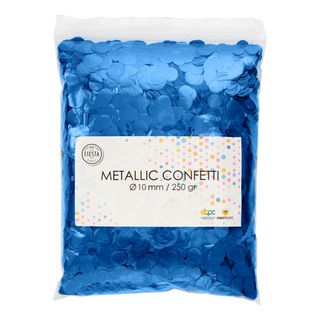 Konfetti Blå Metallic Rund