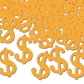 Konfetti Dollartegn Guld