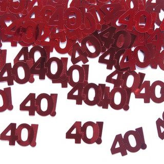 Konfetti Rød 40