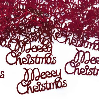 Konfetti Rød Merry Christmas