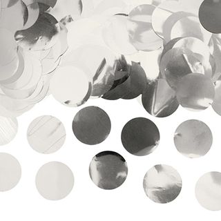 Konfetti Rund Sølv Metallic