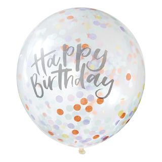Balloner Happy Birthday Pastel