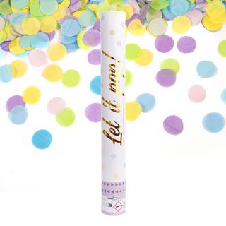 Konfettikanon Flerfarvet Pastel