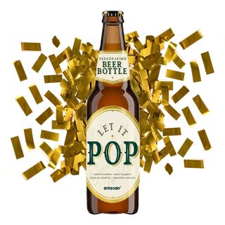 Konfettitykki Olutpullo Kulta