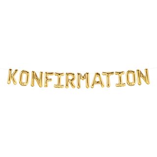 Ballongguirlande Konfirmation Guld