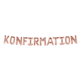 Konfirmation Ballongguirlande Rosaguld