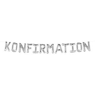 Ballongguirlande Konfirmation Sølv