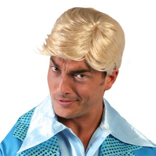 Kort Blond Paryk med Skråt Pandehår