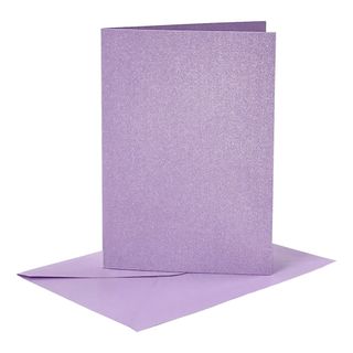Kort med Konvolut Lilla Glitrende