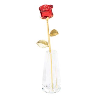 Krystalrose med Vase
