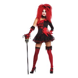 Harlequin Kjole Kostume