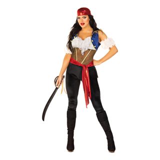 Kvindelig Pirat Deluxe Kostume