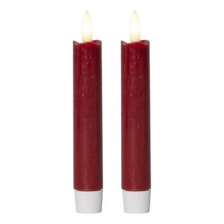 LED Antiklys Korte Rustic Rød