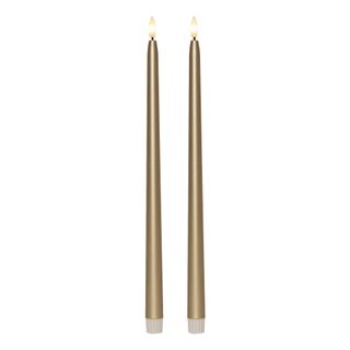 LED Antiklys Lange Metallic Guld