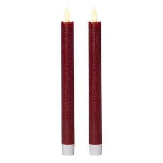LED Antiklys Lange Rustic Rød