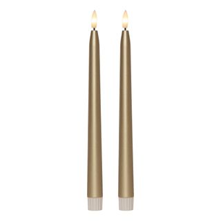 LED Antiklys Metallic Guld