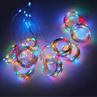 LED Lysgardin Flerfarvet