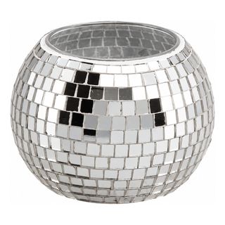 Lyslykt Discokule Sølv