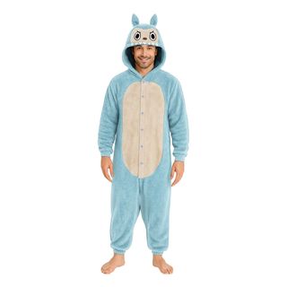 Lulu Monster Blå Onesie Herre Kostume