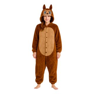 Lulu Monster Brun Onesie Dame Kostume