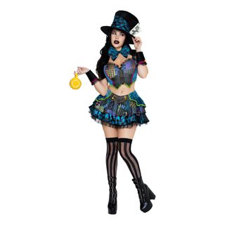 Mad Hatter Dame Deluxe Kostyme