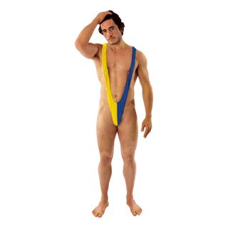 Mankini Blå/Gul