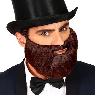 Maskulint mørkebrunt skæg