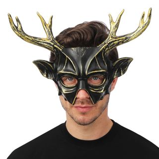 Maske Rensdyr Fantasy Sort/Guld