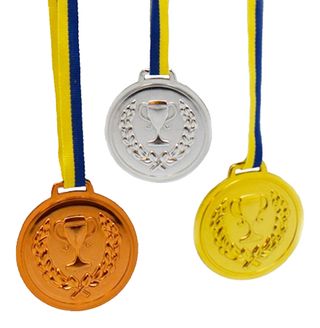 Medaljer Guld/Sølv/Bronze med Bånd