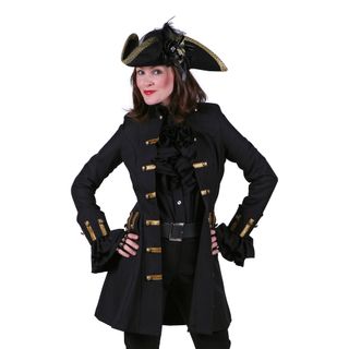 Piratkappe Dame Sort Deluxe
