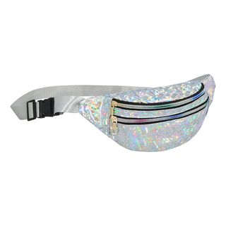 Midjeväska Silver Holografisk Crystal