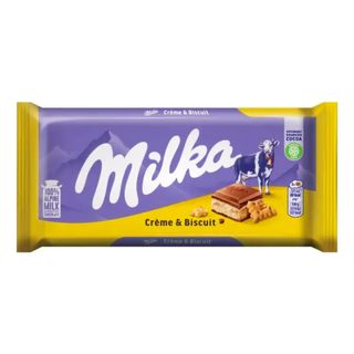 Milka Mælkechokoladebar Creme & Biscuit