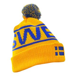 Strikket Hue Pom Pom Sweden Winter Retro