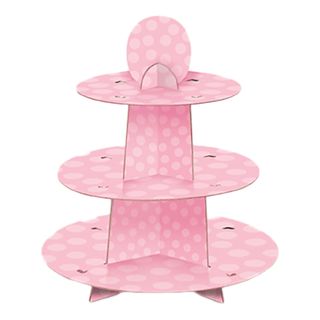 Muffinsstativ Baby Shower Lyserød