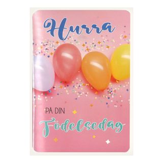 Musikkort Balloner Hurra
