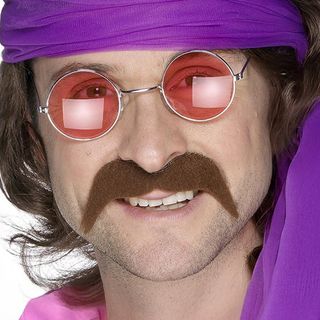Brun Hippie Moustache