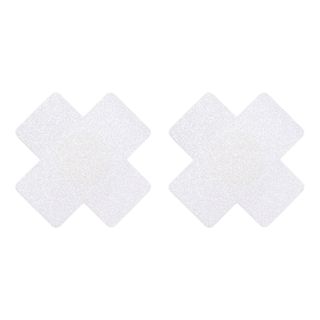 Nipple Covers Kors Hvid Glitter