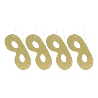 Øjenmaske Guld Glitter