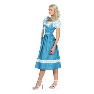Oktoberfest Kjole Blå Kostyme