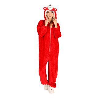 Onesie Röd Björn Maskeraddräkt