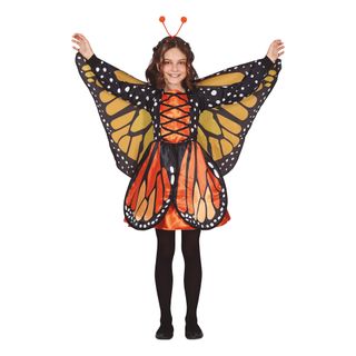 Orange Sommerfugl Børnekostume