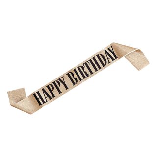 Ordensbånd Happy Birthday Guld