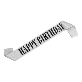 Ordensbånd Happy Birthday Sølv