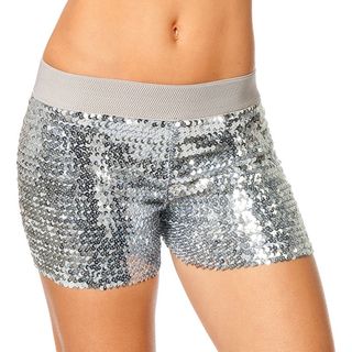 Hotpants med Pallietter Sølv