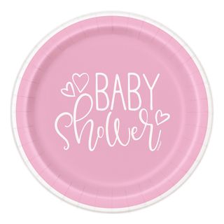 Papirasietter Baby Shower Lyserød