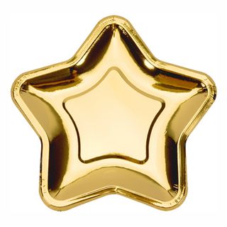 Papirasiet Stjerne Guld Metallic