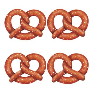 Papdekoration Pretzels