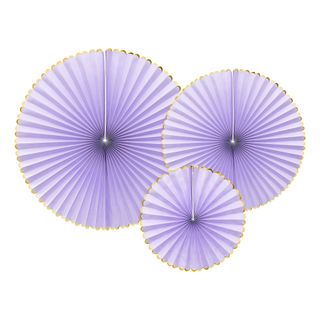 Papirvifter Lilla/Guld Pastel