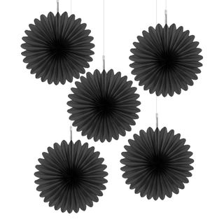 Papirvifter Sorte Hængende Dekorationer